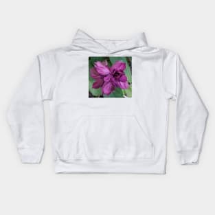 Close up of a purple flower Kids Hoodie